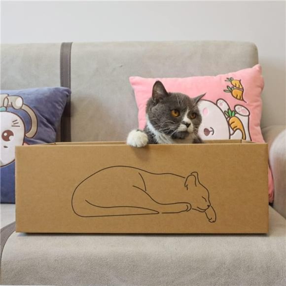 5 Packs in 1 Cat Scratch Pad with Box , Recyclable and Reversible Cardboard - Picture 6 of 6